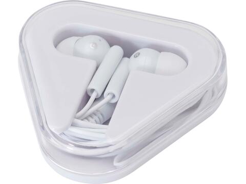 Rebel earbuds with recycled plastic storage box