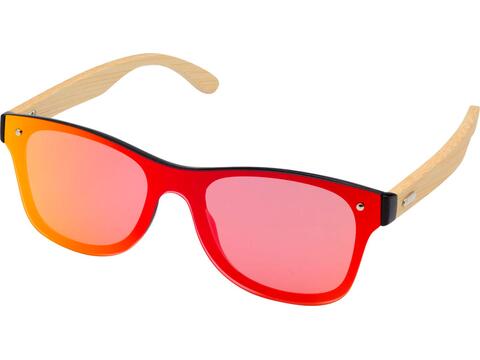 Tan sunglasses with bamboo temples