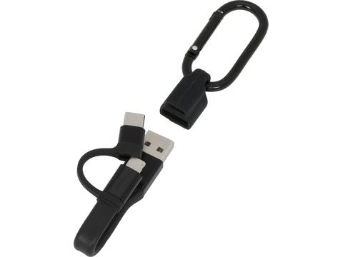 Fold 3-in-1 charging cable with carabiner