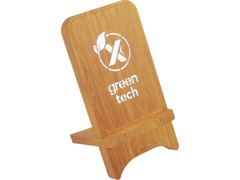 SCX.design W26 10W wooden wireless charging phone stand with light-up logo