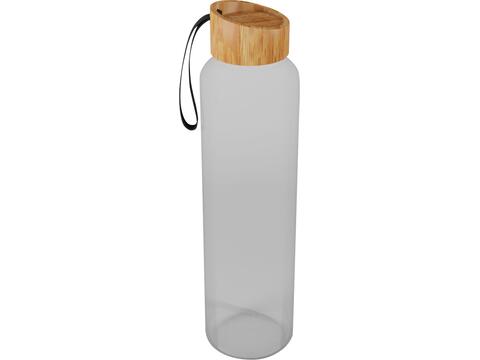 SCX.design D21 550 ml borosilicate glass bottle with recycled silicone sleeve and bamboo lid