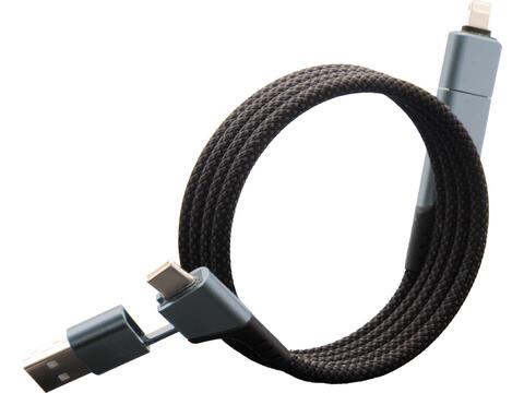 SCX.design C52 100W 4-in-1 rPET magnetic ultra fast charging cable