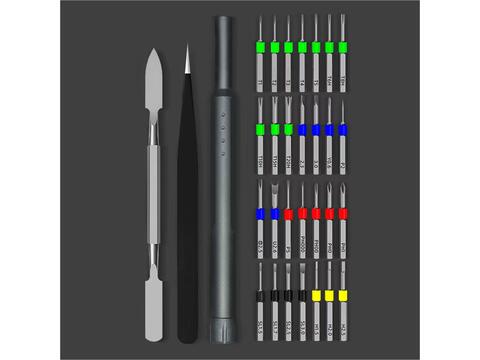 SCX.design T20 31-piece screwdriver and repair set in aluminium case