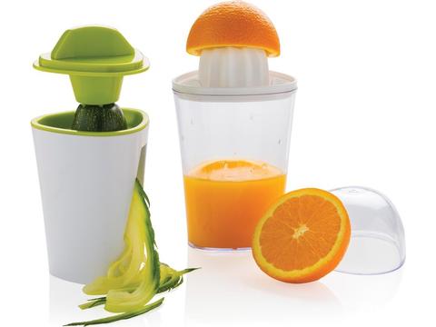 2-in-1 spiral slicer and juicer