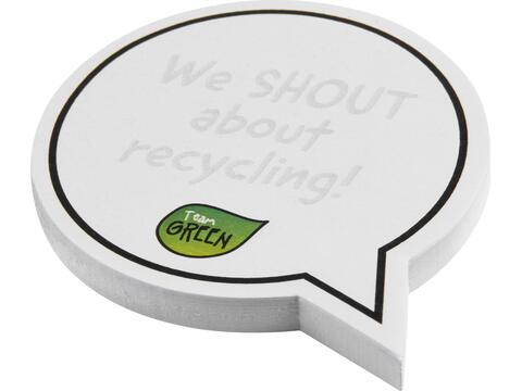 Sticky-Mate® speech bubble-shaped recycled sticky notes