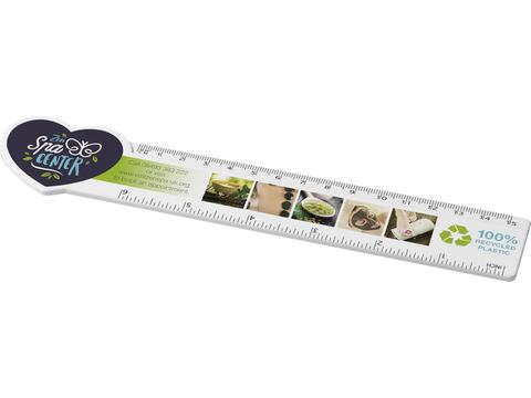 Tait 15 cm heart-shaped recycled plastic ruler