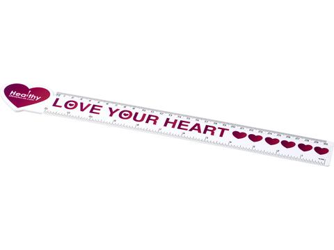 Loki 30 cm heart shaped plastic ruler