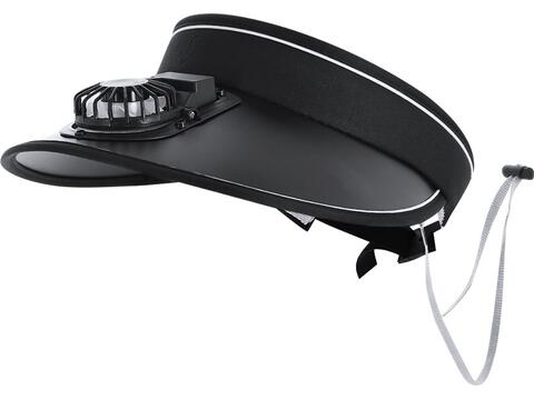 Sun visor with fan