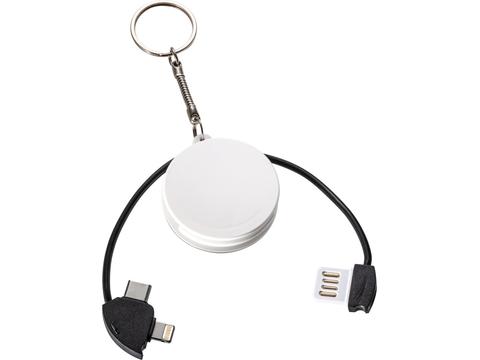 3-in-1 Charging cable with key ring and bottle opener
