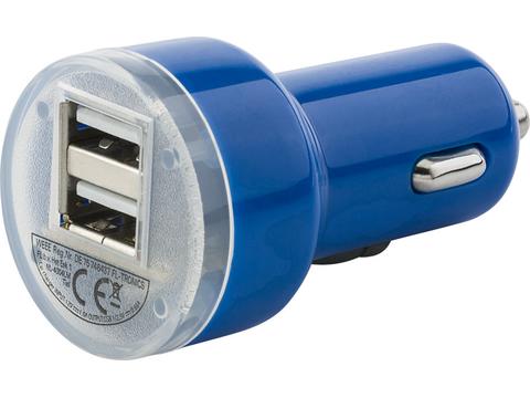 Car power adapter with two USB ports