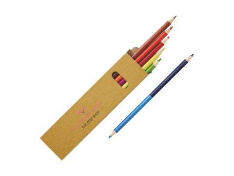 Lomky paper box with 6 coloured pencils