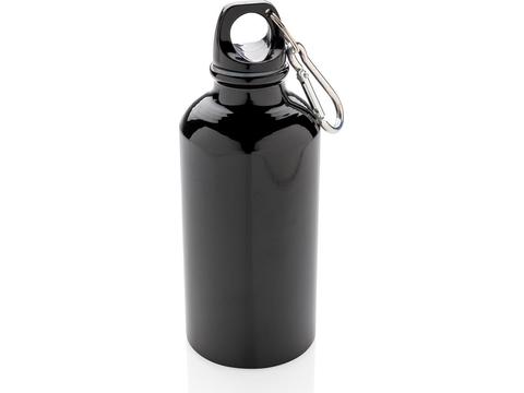 Aluminium reusable sport bottle with carabiner