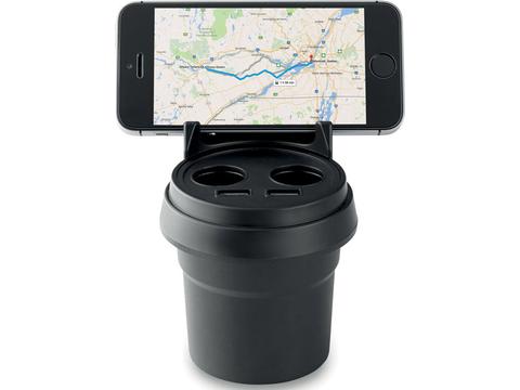 Autolader en smartphone houder bedrukken