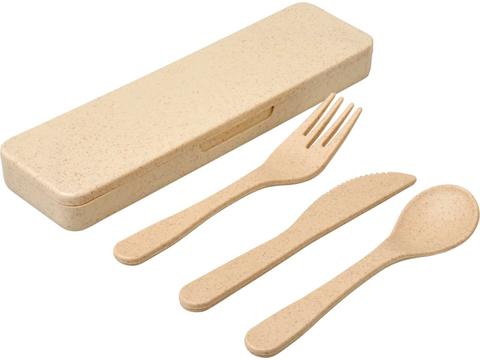 Bamberg bamboo fiber cutlery set