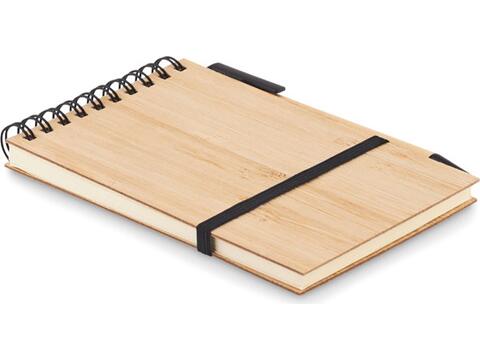 A6 Bamboo cover notepad
