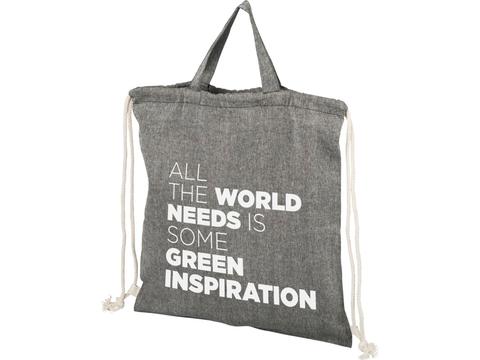 Be Inspired 150 g/m2 recycled cotton drawstring backpack