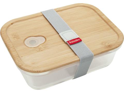 Glass Bento Iwaki with bamboo lid