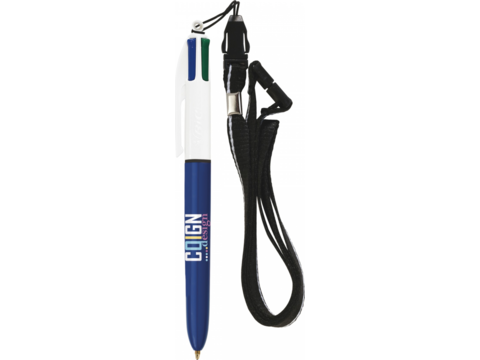 BIC® 4 Colours pen + Lanyard