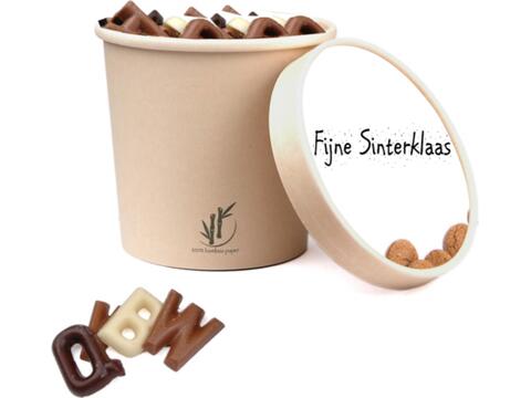 Saint  Nicolas cup with chocolate letters - 350 gr.