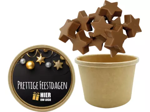 Bio Treat Cup with Milk Chocolate Stars – 150g, including lid sticker