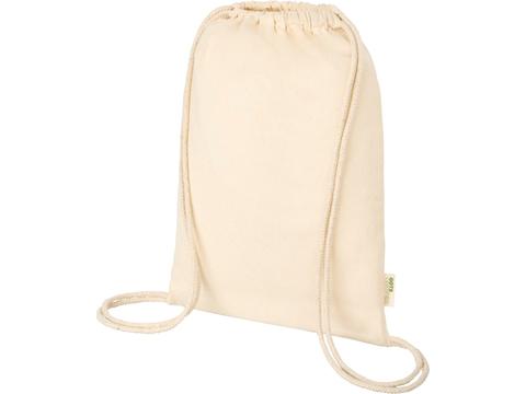 Orissa 100 g/m² GOTS organic cotton drawstring backpack