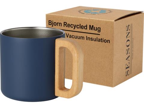 Bjorn 360 ml RCS certified recycled stainless steel mug with copper vacuum insulation
