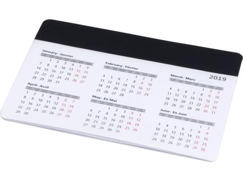 Chart mouse pad with calendar