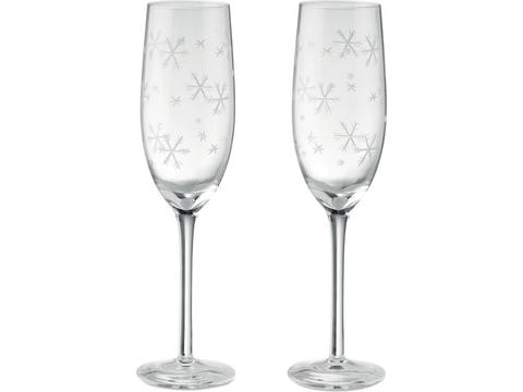 Cheers Xmas champagne glasses