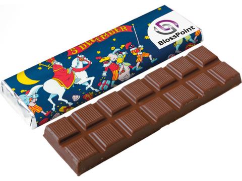 Chocolate bar with recycled wrapper