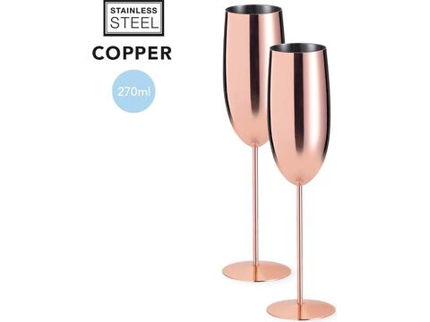 Copper flute glass set - 270 ml