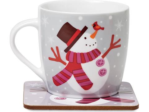 Mug with coaster Snowman