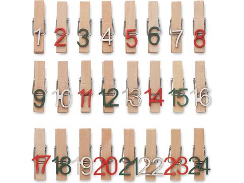 24 clip advent calendar set