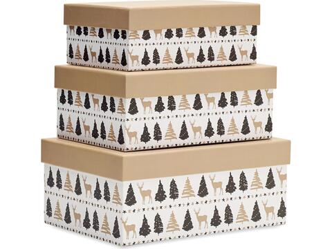 Set of 3 Christmas gift boxes