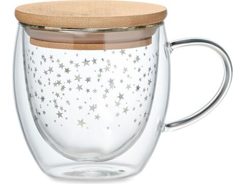 Double wall borosilicate mug