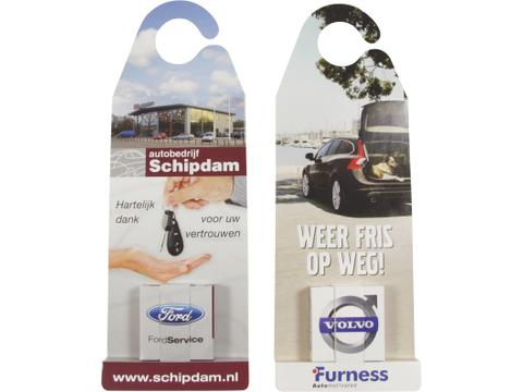 Hangcard or car mirror hanger with mints