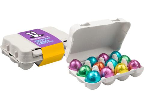 Box of chocolate with 12 Easter eggs