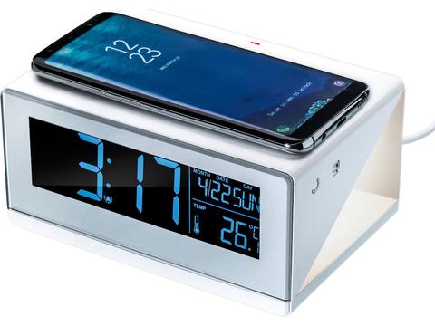 Wireless charger with alarm clock
