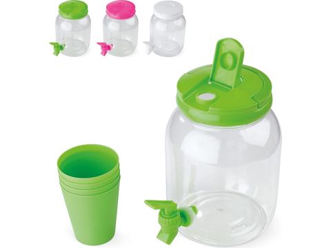 Garden drink dispenser with 4 cups