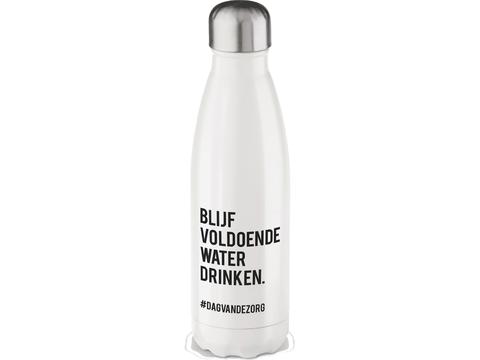 Drinkfles met dank boodschap