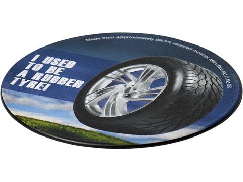 Brite-Mat® round coaster with tyre material