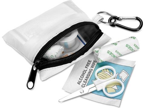 First aid kit with carabiner