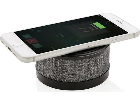 Fabric wireless charger with speaker