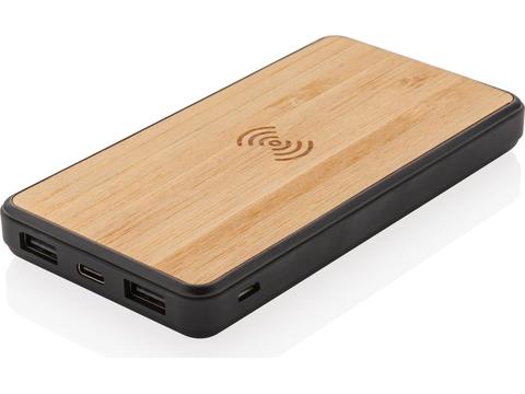 Bamboo 8000 mAh Wireless Charging Fashion Powerbank