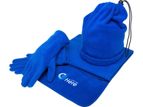 Fleece scarf, gloves, ski col