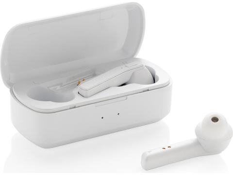 Free Flow TWS earbuds in charging case