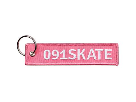 Embroidered key tag