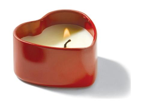 Scented candle heart