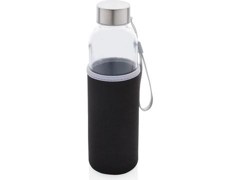 Glass bottle with neoprene sleeve