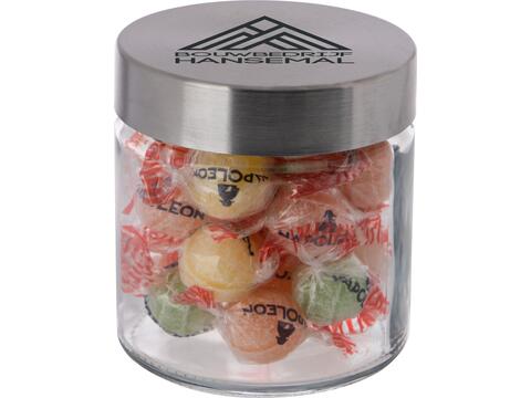 Glass jar stainless steel lid 0,35l with Napoleon fruitmix