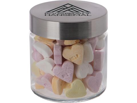 Glass jar stainless steel lid 0,35l with Fruit Hearts